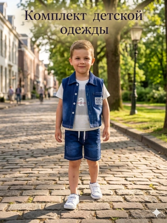 O'g'il bolalar uchun zamonaviy kiyim to'plami, troyka