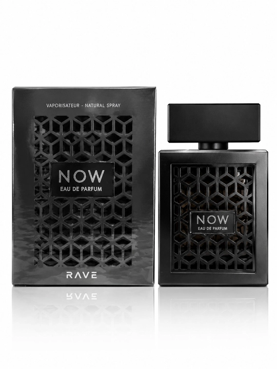 NOW Eau De Parfum erkaklar atiri, premium qora dizayn, uzoq saqlanuvchi hid