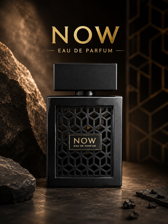 NOW Eau De Parfum erkaklar atiri, premium qora dizayn, uzoq saqlanuvchi hid - 