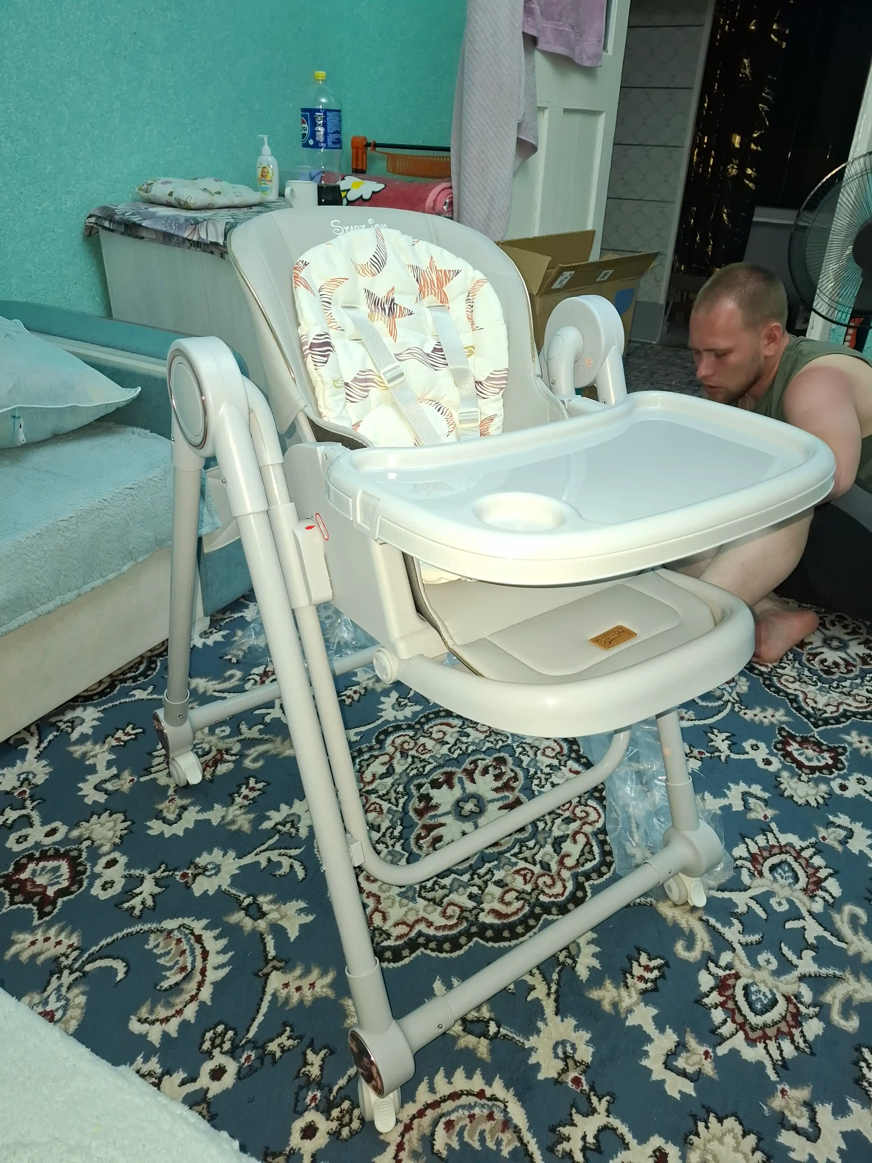 Детский стульчик для кормления+ качели, 2 в 1