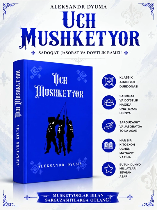 Uch Mushketyor, Aleksandr Dyuma - 