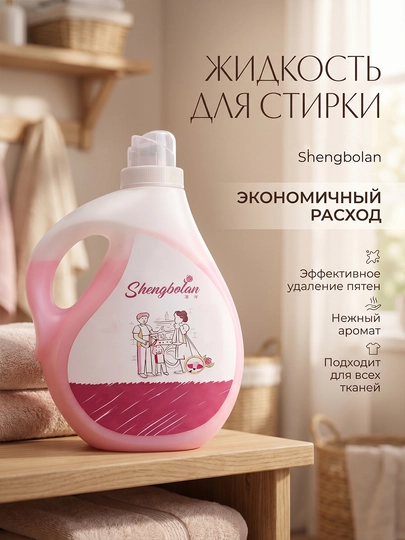 Гель для стирки Shengbolan, свежий аромат, 3000 мл — EASHOP-VIPPING