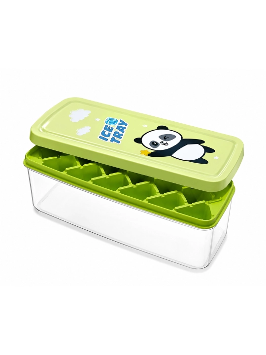 Контейнер для льда с крышкой ICE TRAY, форма для льда на 10 ячеек, пищевой пластик