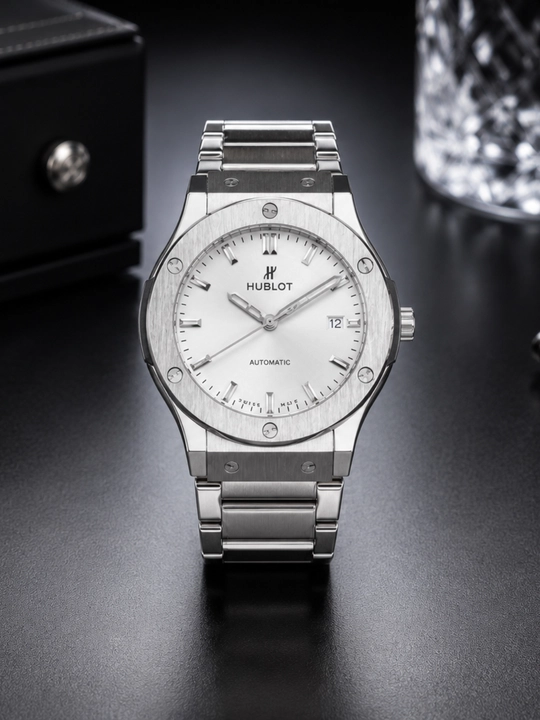 Hublot mexanika qo'l soati, qutisi va hujjatlari bilan,erkaklar uchun soat