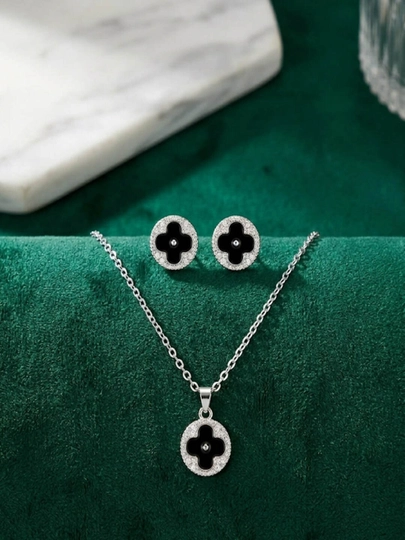 Комплект серьги и цепочка - 