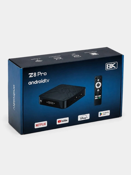 Смарт ТВ приставка Android TV YOUTUBE Z6 Z8 PRO Q5 X96Q TX9 PRO T95 4K Wi-Fi - 