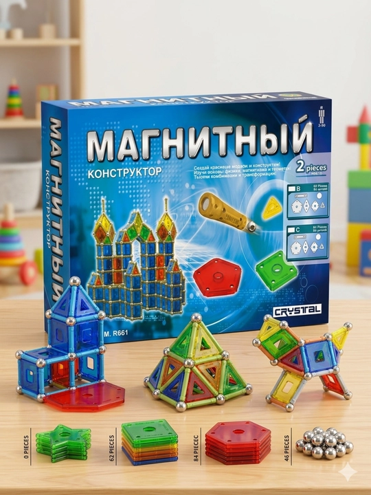 Magnitli Konstruktor — Bolalar uchun aqlli va qiziqarli o'yin - 