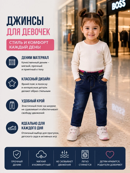 Qizlar uchun izolyatsiyalangan jinsi shimlar