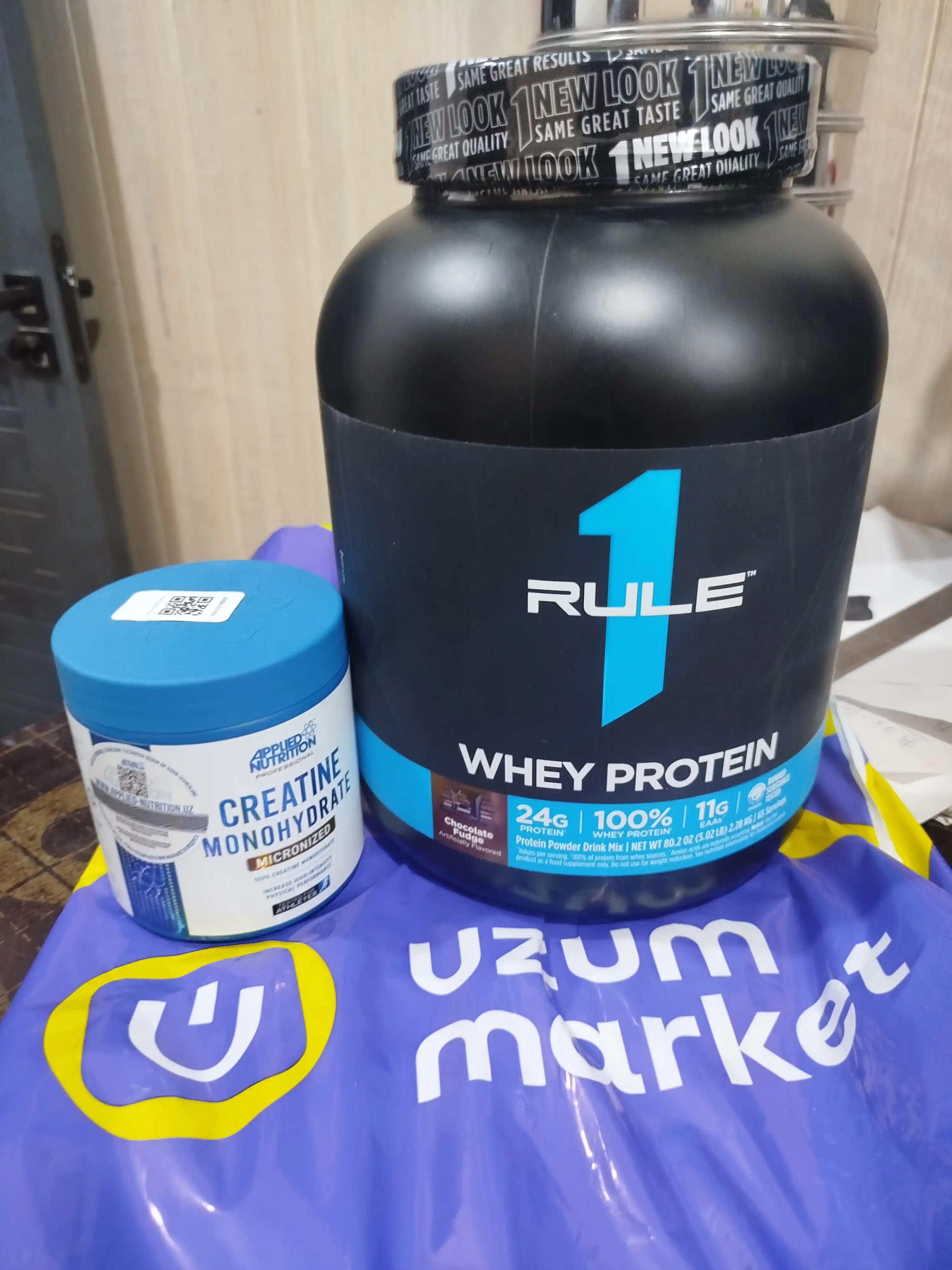 RULE1 WHEY blend protein, 0.4 g, 0.9 g, 2.3 kg, 4.6 kg, oqsil muskul o'stirish uchun