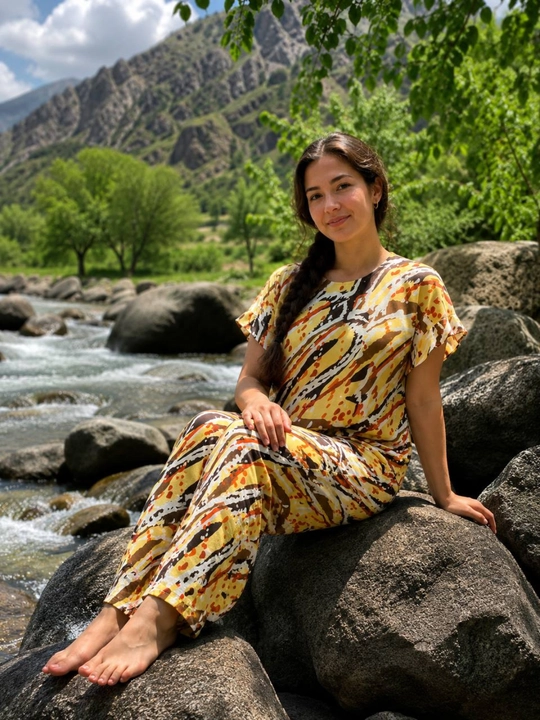 Ayollar kostyumi - turli rangdagi tunika va shimlarning qulay to‘plami