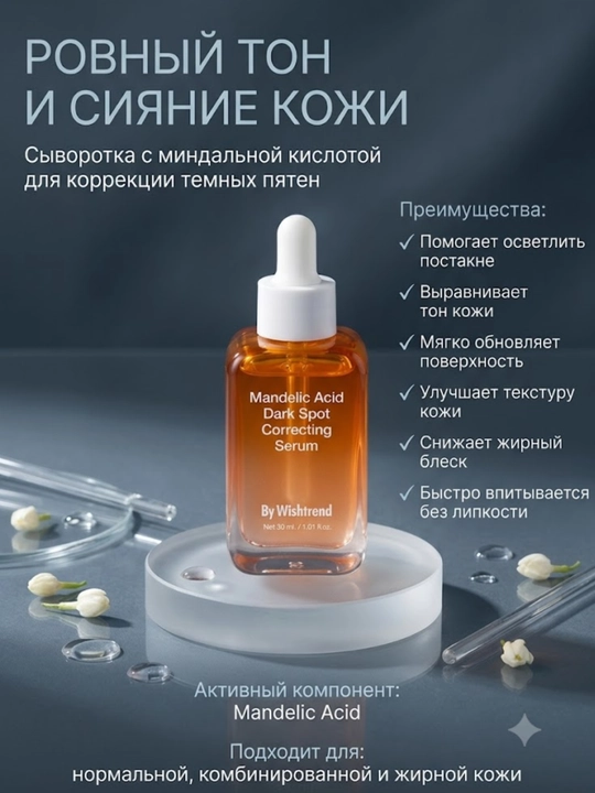 Сыворотка от постакне с миндальной кислотой By Wishtrend Mandelic Acid DarkSpot Correcting - 