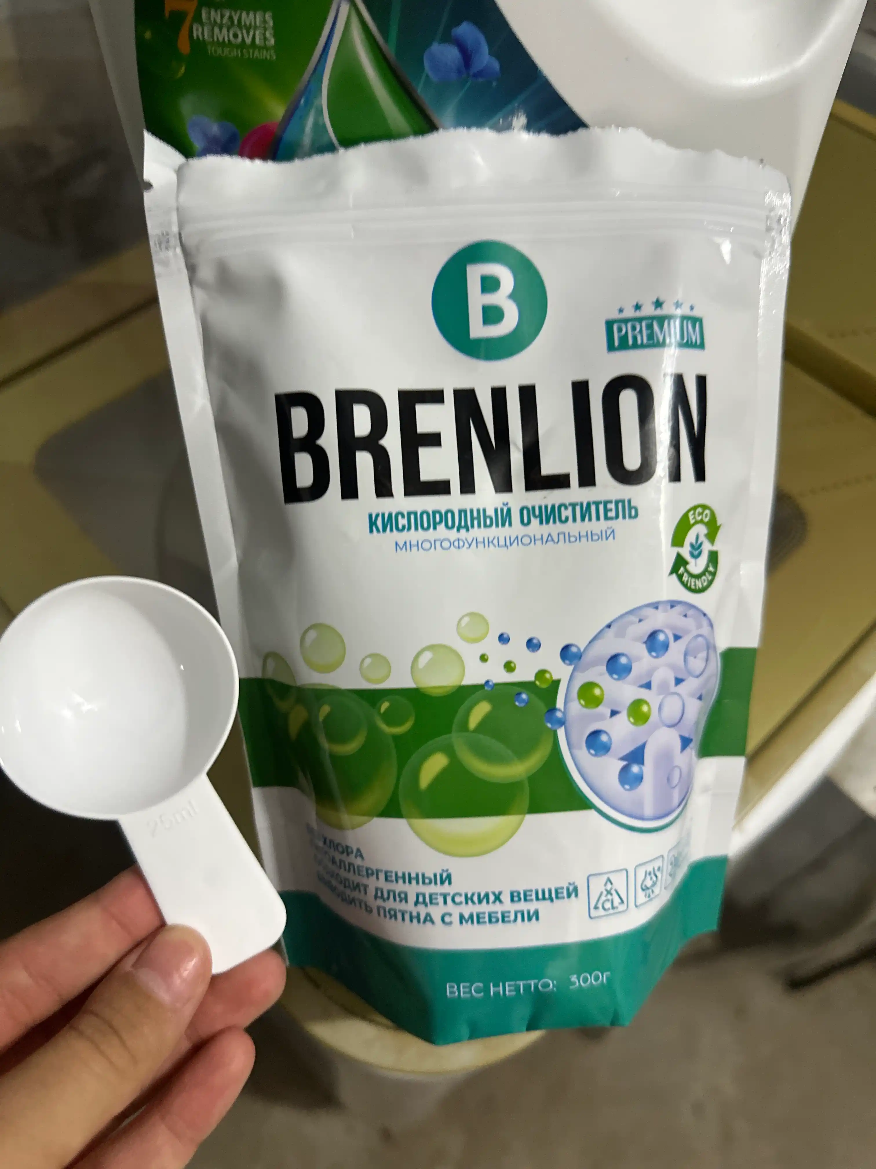 Набор BRENLION жидкий гель для стирки 3 кг и кислородный отбеливатель 300 г
