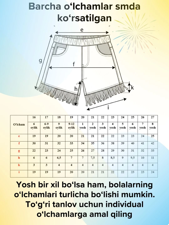 Летние джинсовые шорты для девочек