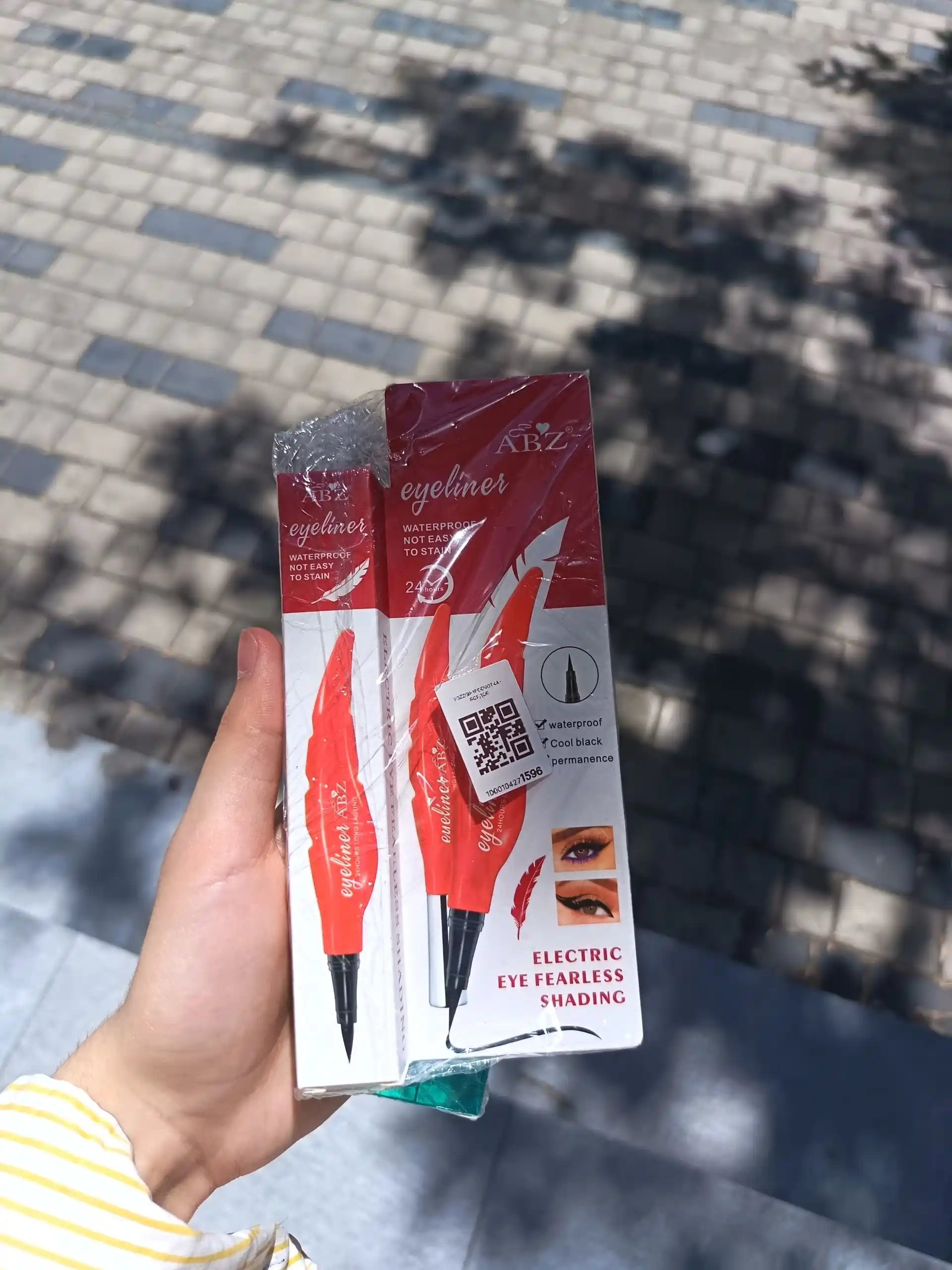 Профессиональная подводка-фломастер Eyeliner ABZ, для глаз, водостойкая, черная