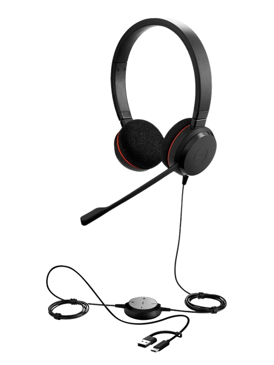 Наушники с микрофоном Jabra EVOLVE 20 — гарнитура для компьютера и офиса - 