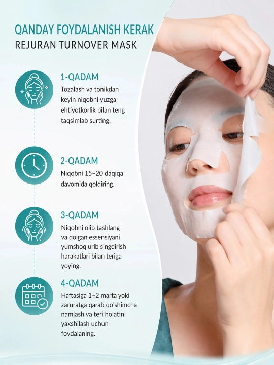 Тканевая маска для лица -обертывание Rejuran Turnover Mask с PDRN