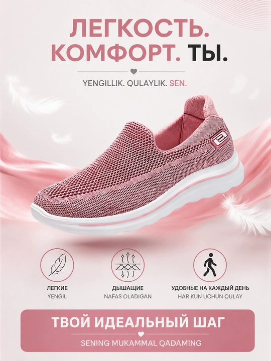 Ayollar uchun Light Walk nafas oluvchi sliponi - 