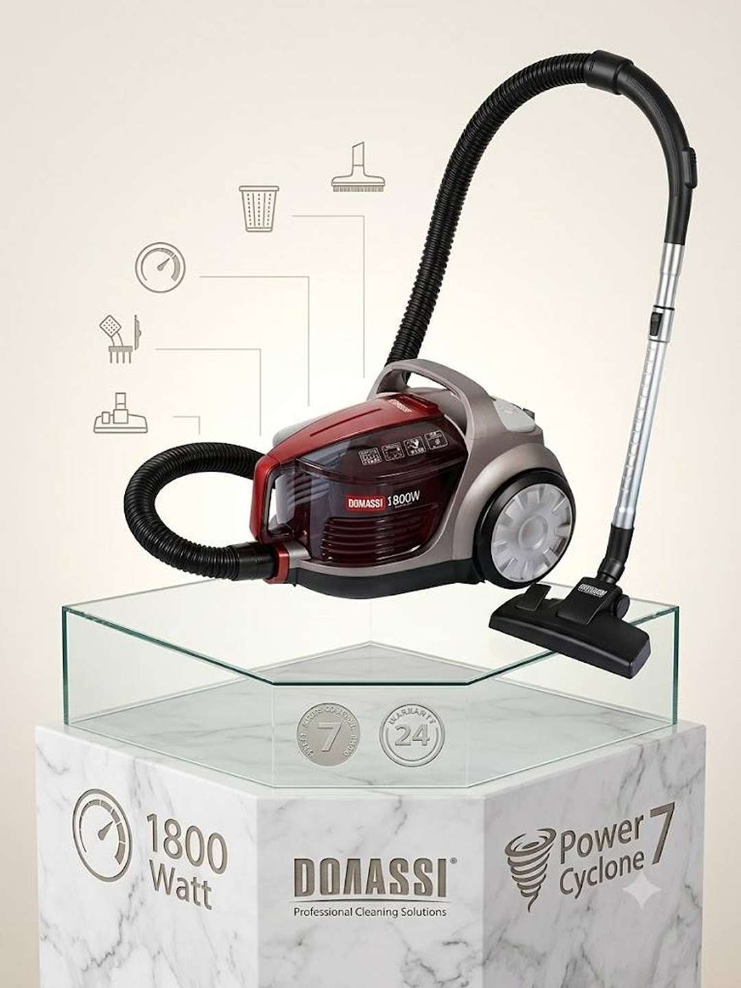 Циклонный пылесос DOMASSI DM-7009, 1800W  - 