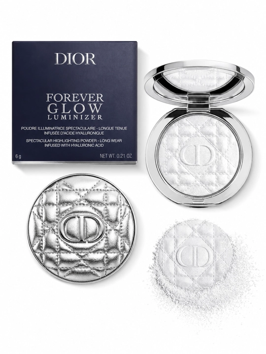 Yorqin glow effekt, shimmer pudra, kumush glow- Dior forever glow luminizer 06 opal sequin