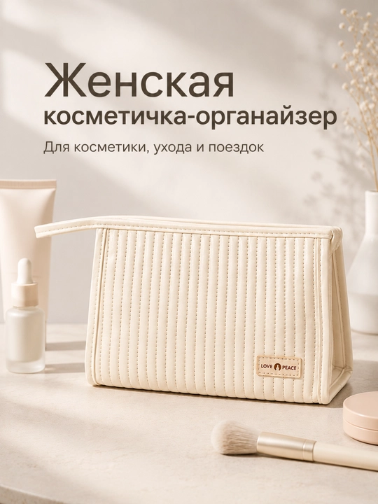 Косметичка женская большая дорожная FORRIS HOME, органайзер для косметики, бьюти кейс - 