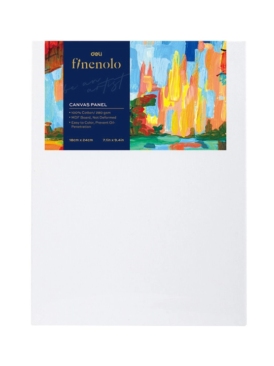 Холст Deli Finenolo EC280-1, 100% хлопок, на основе MDF, 280 г/м², 18 * 24 см - 
