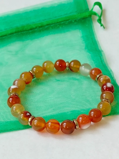 Браслеты из сердолика — CRYST11-SERDOLIKBRACELET-РЫЖИЙ