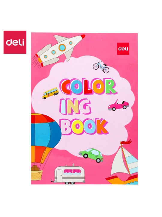 Раскраска Deli EN048 Living Goods Pink, 12 листов, 120 г/м², 210 * 180 мм - 