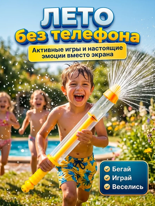 Bolalar uchun suvli ulkan to‘pponcha otashinlar, katta o‘lchamli