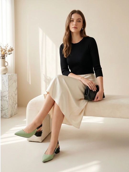 Женские лоферы slingback - 