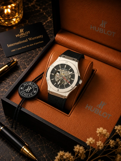 Мужские часы Hublot, автоматические, механические, в подарочной коробке — YUTOP-00W0011-CЕРМЕЛ