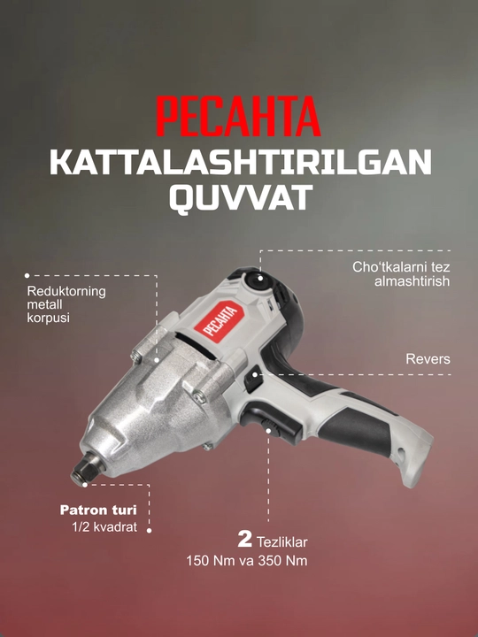 Tarmoq zarba kaliti GS-1100 Resanta, art. 75/24/1
