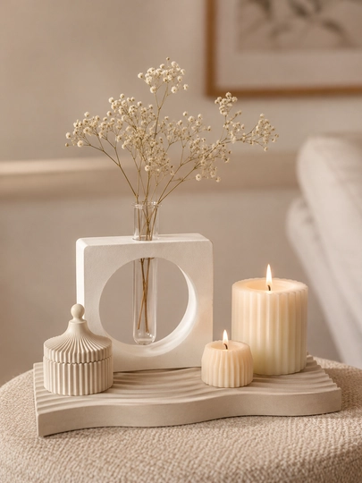 Silikon qolip, gullar uchun guldon, guldon qolipi, gips va smola uchun mold
