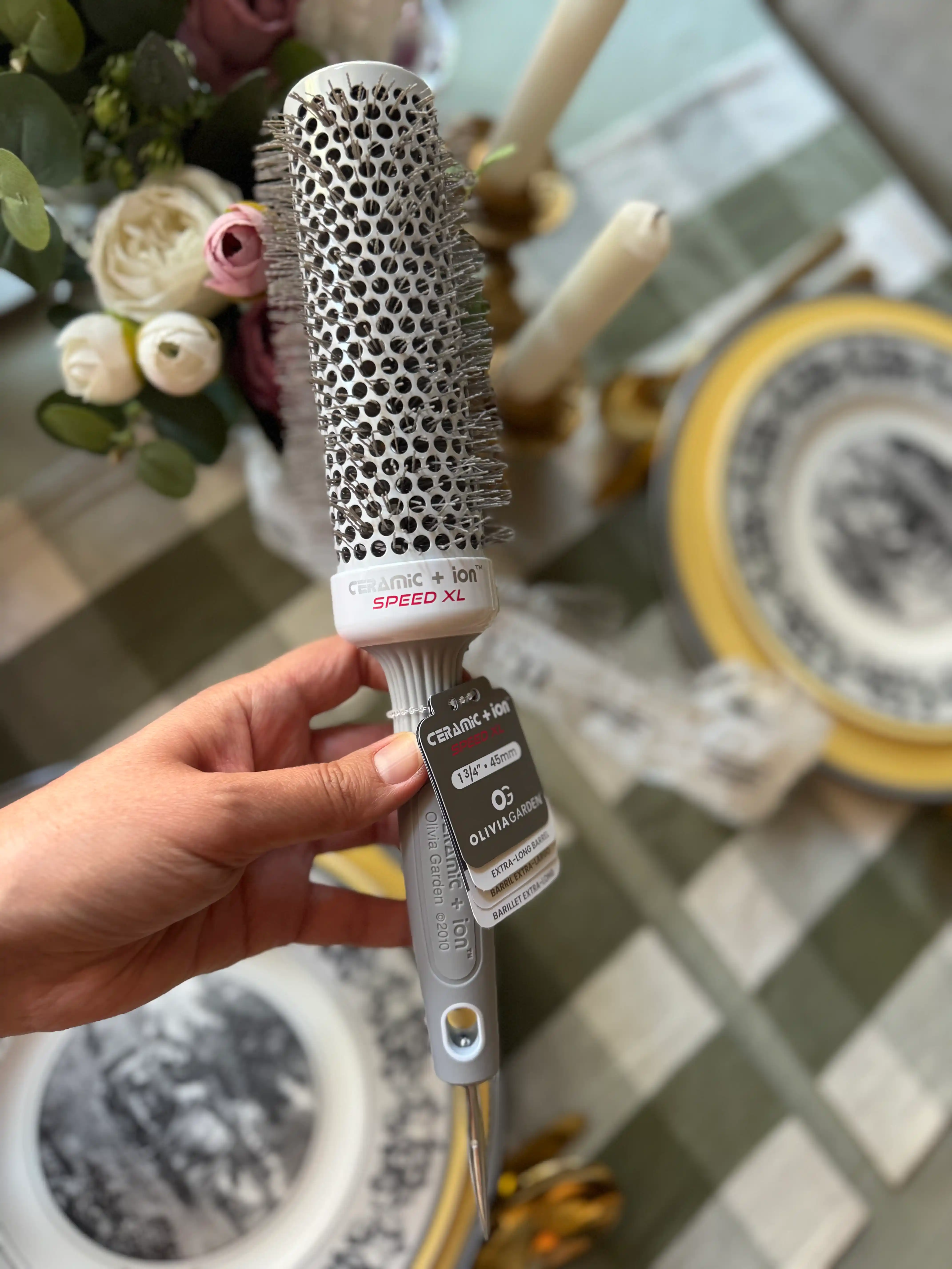 Soch turmaklash uchun professional termobrashing tarog‘i Olivia Garden Ceramic+Ion SpeedXL
