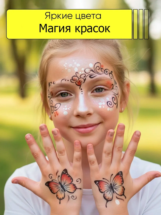 12 rang, akvagrim markerlari, UV glow neon festival akvagrim, yuz tana body uchun bo‘yoq