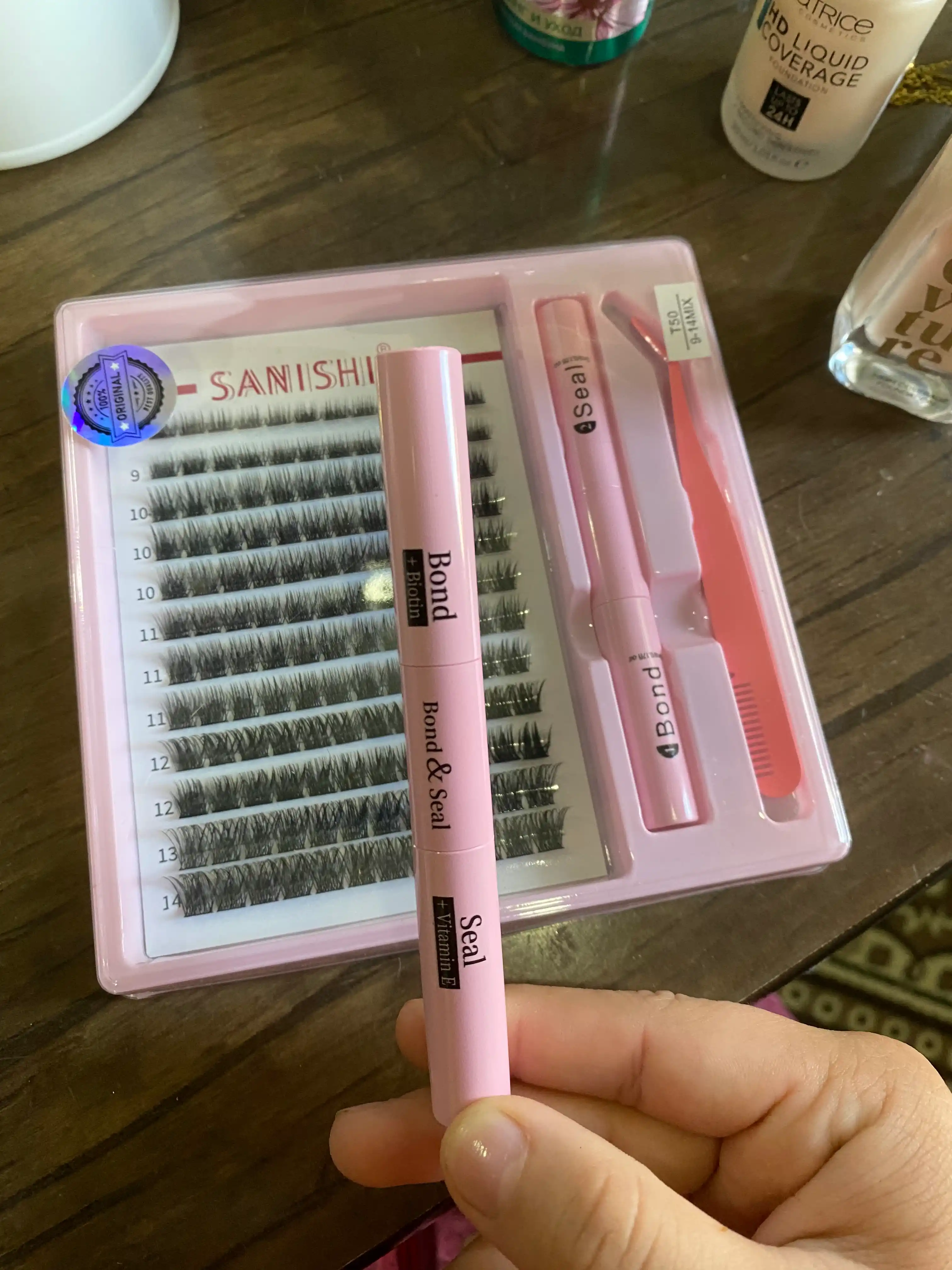 Набор накладных ресниц SANISHI 9–14 mm — многоразовые натуральные ресницы для наращивания