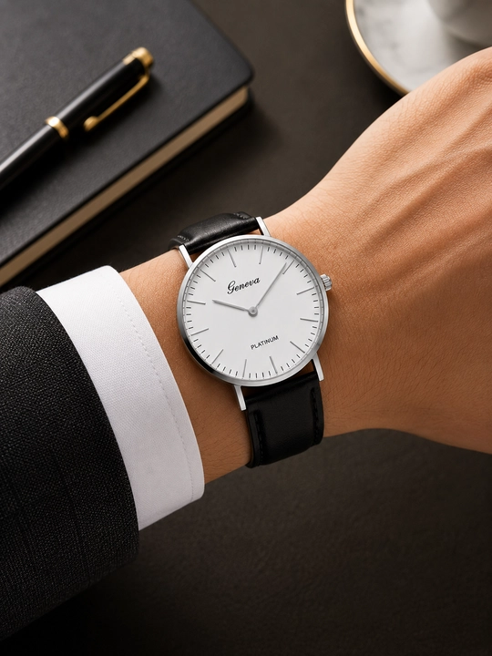 Geneva Quartz klassik erkaklar soati - minimalistik dizayn