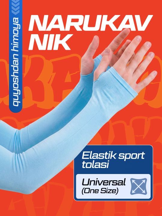 Quyoshdan va ultrabinafshadan himoya qiluvchi sport va kundalik narukavnik yenglari - 