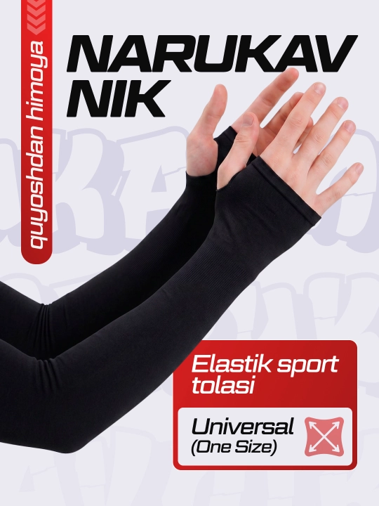 Quyoshdan va ultrabinafshadan himoya qiluvchi sport va kundalik narukavnik yenglari - 