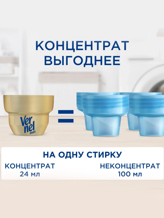 Vernel Max “Naqshinkor Orxideya” kir yuvish uchun konditsioner, 1440 ml