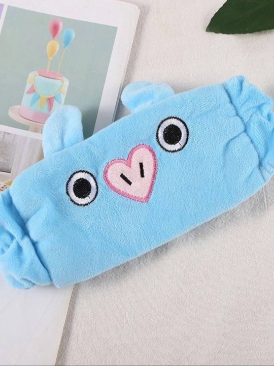 BT21 BTS bosh bog‘lami, pardoz-andoz va yuvinish uchun, baxmaldan tayyorlangan kosmetik - 