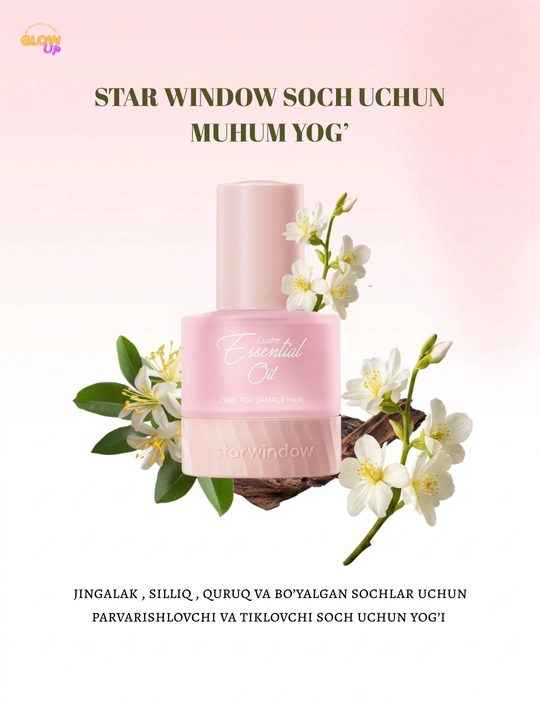 Star Window soch yog'i:  soch uchun moy-serum barcha soch turlari uchun, tiklovchi - 