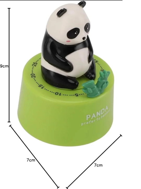 Panda ko‘rinishidagi oshxona magnitli taymeri, teskari sanoq mexanik taymeri