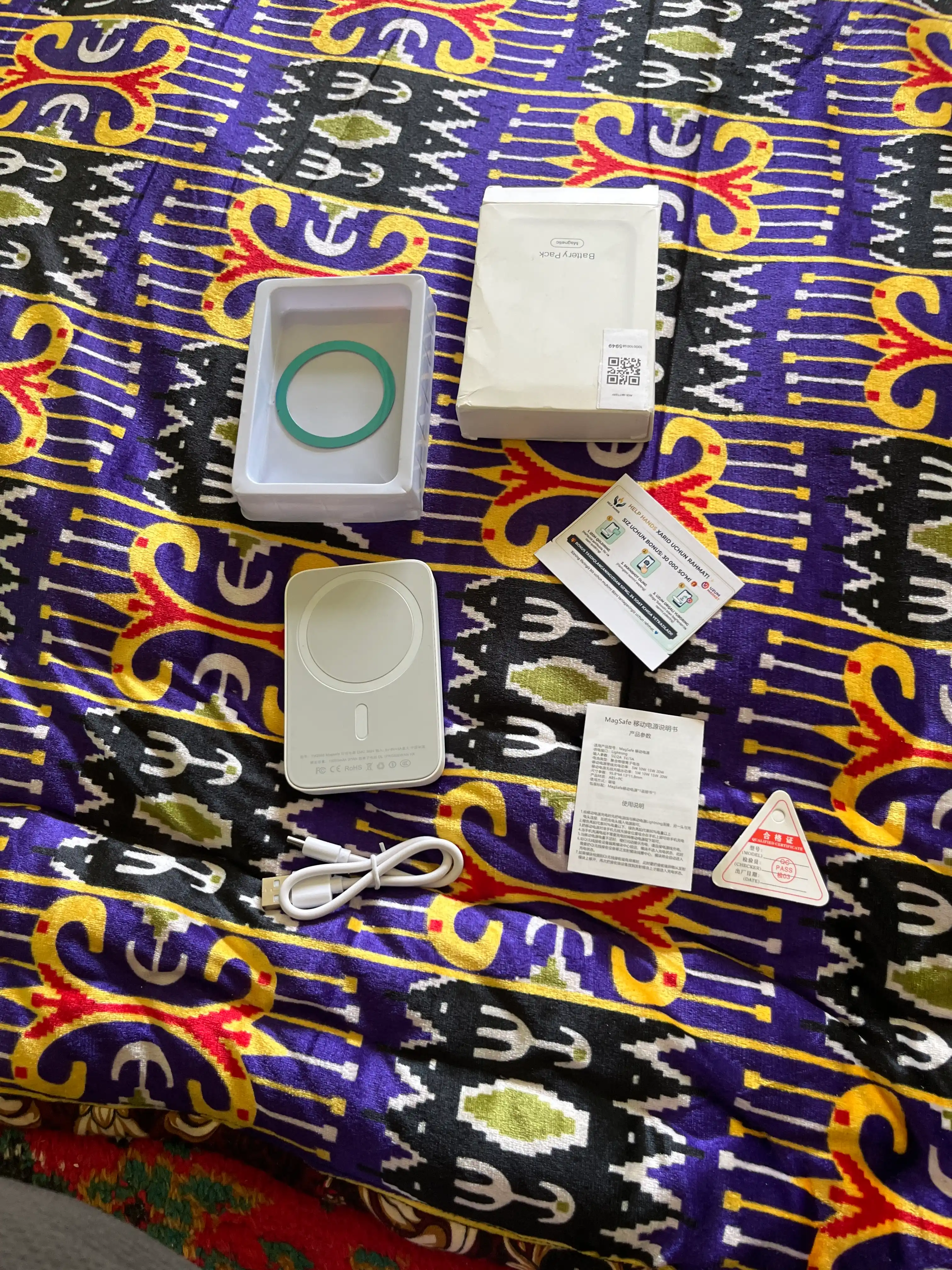IPhone uchun simsiz MagSafe powerbank, 10 000 mA/soat