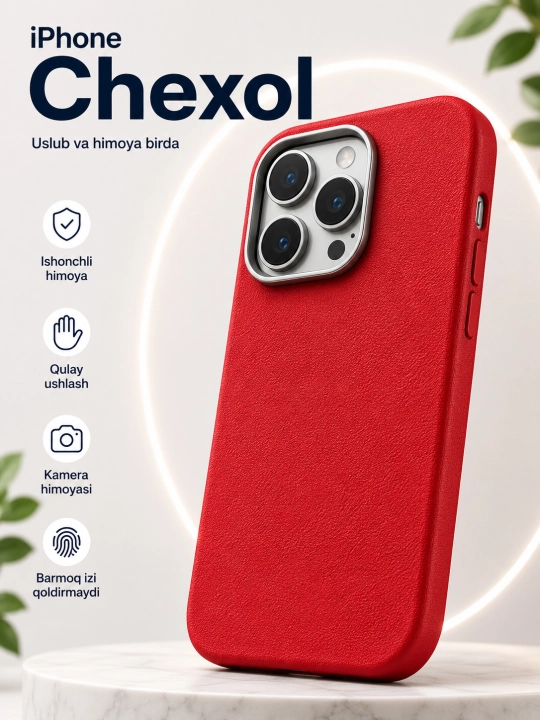 IPhone g‘ilof 7, 8, SE, XS, 11, 12, 13, 14, 15, 16, 17 Pro, Max, Plus, Mini, Air, silikon