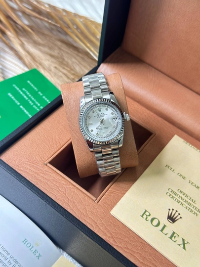Женские наручные часы Rolex, классический дизайн, кварцевый механизм — BRANDLU-ROLLETURXILARYAH0912-МОЛОЧ