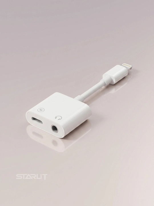 Адаптер-разветвитель Type-C, 2 в 1—зарядка и наушники,USB-C splitter, аудио+зарядка, 12 Вт