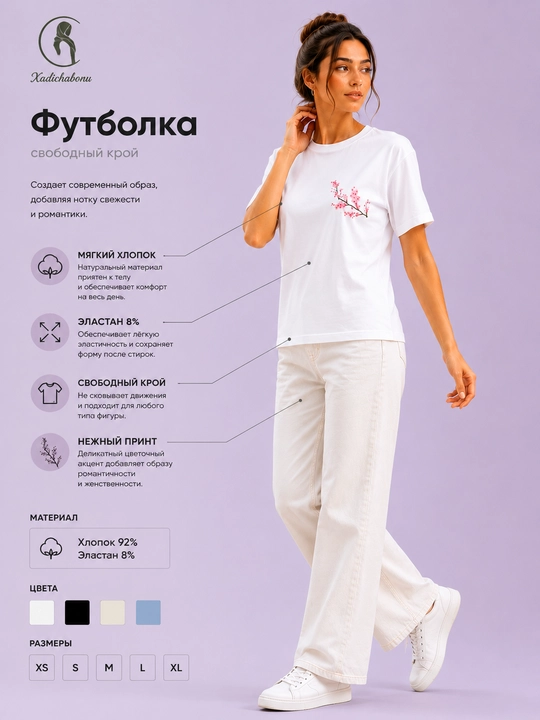 Женская футболка, футболка, оверсайз футболка, хлопковая футболка, летняя футболка