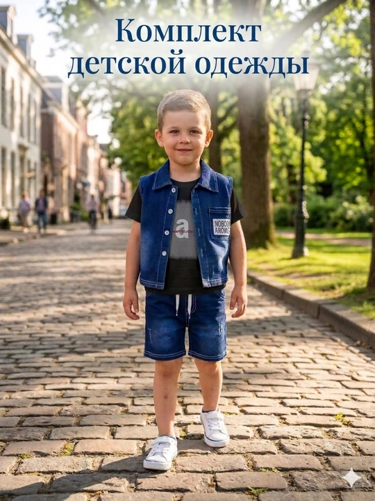 O'g'il bolalar uchun zamonaviy kiyim to'plami, troyka