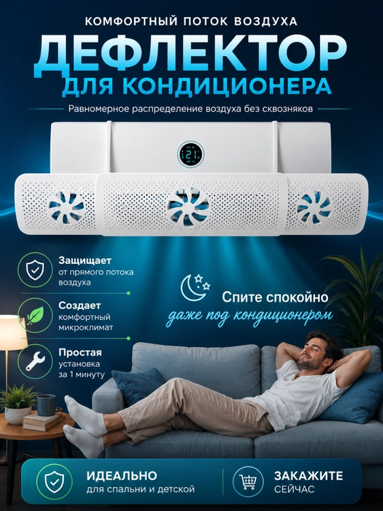Konditsioner uchun deflektor himoya ekrani, himoyachi universal 9-24 - 
