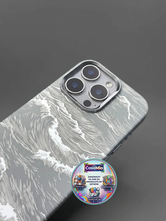 Чехол Luxo Carbon Wave Seashell для iPhone 15–17 Pro, Pro Max
